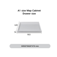 Métal Acier Moderne 5 Tiroirs A1Art Papier Carte Dessins Plat Classeur Armoire de Rangement pour École d'Art Hôtel Design Architectural