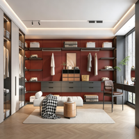Armoire Modulaire Personnalisable avec Éclairage LED, Portes en Verre, Coiffeuse, Matériaux en Bois, Design Moderne, Écologique, DIY Maison 2