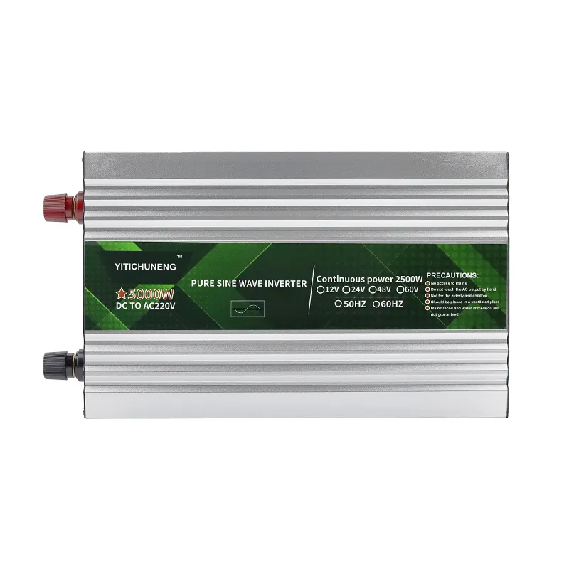 Inverter DC 12V 24V ke AC 220V, konverter 50Hz daya gelombang sinus murni tegangan 8000W 6000W 5000w