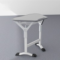 Bureau et chaise d'étudiant réglables en hauteur, bureau collaboratif, mobilier individuel pour étudiant en gros