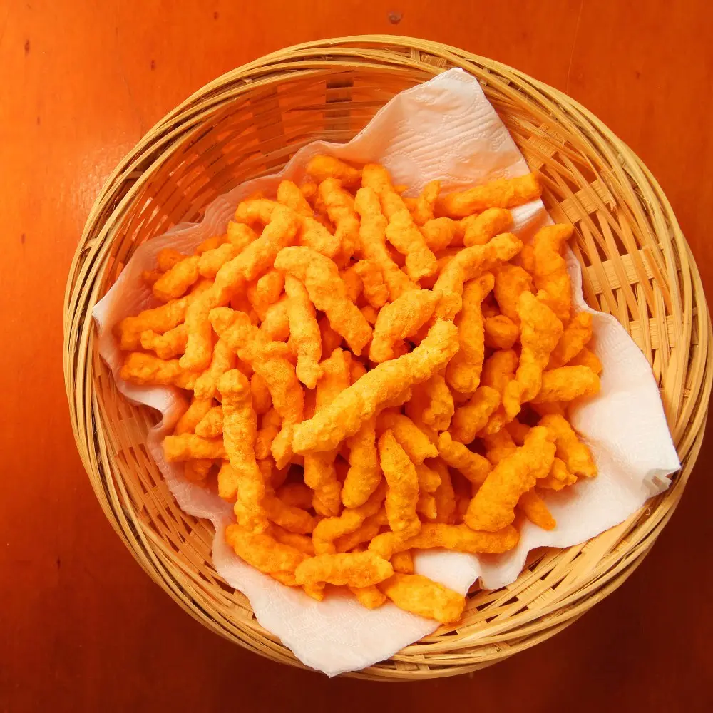 Pequeño maíz inflado rizo snack Cheetos kurkure extrusora Cheetos snack freír máquina