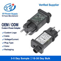 Adaptateur d'alimentation pour lumières de Noël à 8 fonctions, prise EU, IP44, translucide, 12V 24V 31V, transformateur pour guirlandes lumineuses de fêtes, GS CE