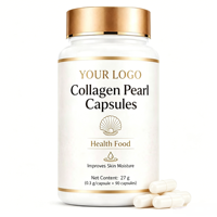 Capsules de collagène hydrolysé, peptides anti-âge, compléments pour raffermir la peau et l'hydrater, fabricant de produits de marque privée OEM