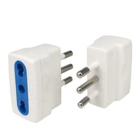Adaptateur de prise de voyage italienne, prise universelle, adaptateur de prise électrique, prise multiple blanche 10A