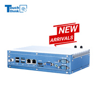 Ordinateur industriel compact sans ventilateur Touchthink en aluminium Linux I3/I5/I7 5 LAN USB RS232/RS485 VGA Win11 PC embarqué modulaire DC