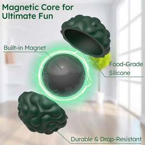 Jouets anti-stress à billes magnétiques pour adultes et adolescents, 6 pièces, balles texturées en silicone, jouet sensoriel, soulagement de l'anxiété, TDAH, autisme, portable - Product Image 2