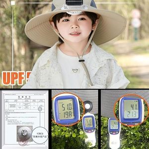 Sombrero DE VENTILADOR DE ENERGÍA Solar para niños, ala ancha, protección UV, Cubo de malla plegable, jardinería, senderismo al aire libre, gorra de pesca, sombrero para niños y niñas - Product Image 2