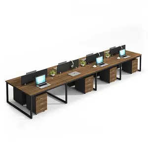 Vekin 사무용 가구 나무로 되는 금속 구조 워크스테이션 모듈 직원 워크 스테이션 사무실 책상 4 사람 컴퓨터 테이블