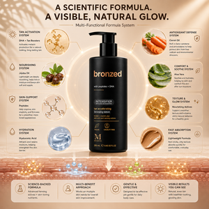 Crema Bronceadora Natural Oscura, Loción Intensiva para Bronceado con Vainilla, Péptidos de Zanahoria, DHA, Mantequilla Aceleradora del Bronceado, Gel Acelerador del Bronceado - Product Image 4