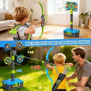 Lot de 2 arcs et flèches pour enfants, arcs lumineux à LED, ensemble de tir à l'arc <span class=keywords><strong>avec</strong></span> flèches à ventouse, cibles, <span class=keywords><strong>jeux</strong></span> de sport d'intérieur et d'extérieur - Product Image 4