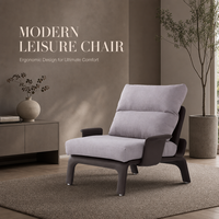 Fauteuil de salon moderne de luxe, chaise longue confortable au design nordique, canapé individuel avec poche de rangement arrière, durable