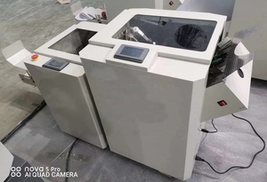 Piegatrice automatica per libri e cucitrice per fili macchina per rilegatura per opuscoli a punto sella con rifinitore - Product Image 4