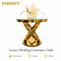 Mesa para Pasteles de Acero Inoxidable Moderna y Duradera de Lujo con Tapa de Vidrio Templado para Hotel y Banquete de Bodas