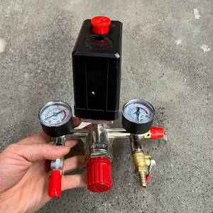 Vanne de régulation de pression pour compresseur d'air, raccord 1/4 M8, vanne à bille avec manomètre et buse, pièces industrielles - Product Image 3