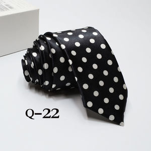 Corbata de seda personalizada para caballeros de 5cm para hombre, corbata estrecha de ocio de 47 colores, corbatas de poliéster con estampado de negocios - Product Image 3