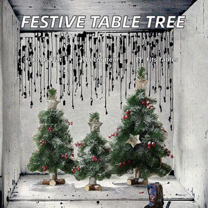 Adornos Ecológicos de Plástico para Árbol de Navidad, Decoraciones para Arreglos de Escenarios de Escritorio - Product Image 2