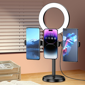 Support de téléphone portable de table KSC-1514 avec anneau lumineux LED pour support de téléphone et appels vidéo - Product Image 4