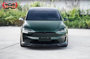 Ajuste perfecto fibra de carbono labio delantero faldas laterales difusor trasero Spoiler Wing Canards <span class=keywords><strong>CMS</strong></span> estilo cuerpo Kit para Tesla Model X Plaid - Product Image 2