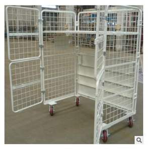 गोदाम भंडारण के लिए चार पहियों के साथ मोबाइल सामग्री रसद ट्राली - Product Image 5