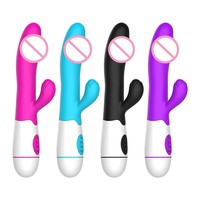 Wasserdichter 30-Gang G-Punkt & Klitoris-Stimulator Realistischer Silikon+ABS USB-Aufladbarer Dildo Vibrator Sexspielzeug für Frauen