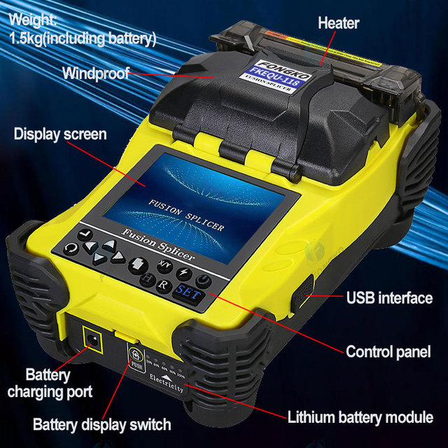 Large Fiber Diameter Optical Fiber Fusion Splicer Ftth for Sale Splicing Machine