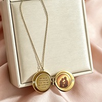 Pendentif Boîte à Photos Personnalisable pour Famille et Amoureux, Bijoux en Or, Argent, Or Rose, Acier Inoxydable, Étanche, Vente Directe Usine