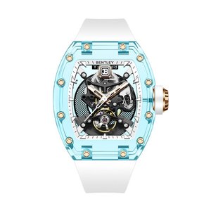 Construction mécanique signature infusée d'une harmonie de couleurs subtile en aqua et argent - Product Image 4