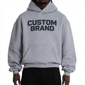 High Quality Custom LOGO Winter Streetwear 370gsm 100% Cotton Oversized Print Hoodie Casual Blank Customized <b>Men's</b> Hoodie - Product Image 1
