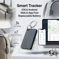 Localizador de Objetos sin Tarjeta SIM, Compatible con iOS y Android, Batería Reemplazable, Gestión por Lotes, para Maletas, Llaves, Mascotas y Carteras