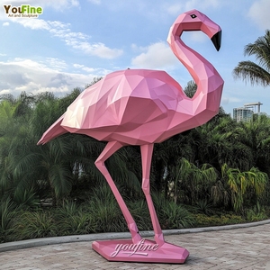 Centro comercial Decoración <span class=keywords><strong>Acero</strong></span> inoxidable Flamingo Metal Escultura - Product Image 3