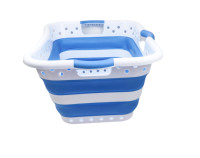 Panier à linge pliable 42L durable avec design repliable pour trier les vêtements sales, idéal pour le salon, la salle de bain et la dressing