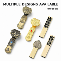 Nouvelle clé USB en métal de style chinois, design trèfle à quatre feuilles Ruyi, USB 2.0/3.0 personnalisable