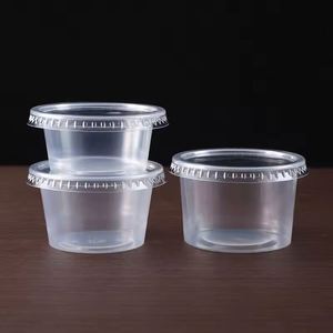 Gobelets à sauce jetables transparents et durables pour gelée, pouding, purée, yaourt et collations, avec compartiments, pour offrir en cadeau - Product Image 2
