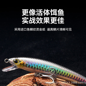 เหยื่อปลอม King Lua Minnow ขนาด 10 ซม. แบบพลาสติก สำหรับตกปลาแบสในน้ำเค็ม - Product Image 4