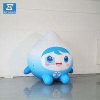 Modèle de dessin animé gonflable personnalisé en forme de goutte d'eau pour la publicité et la décoration d'événements en plein air