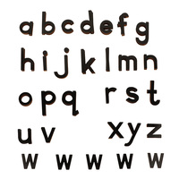 Jouet en bois Montessori Montessori, petit Alphabet amovible en noir, pour enseignement des langues, jouet éducatif préscolaire, pour enfants, LA019