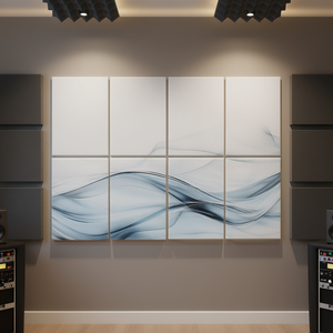 Lot de 8 panneaux acoustiques autocollants de 15,8 x 11,8 pouces pour studio à domicile, design contemporain, matériau insonorisant - Product Image 2