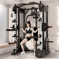 WENDY Smith Machine Squat Rack Pulley Cable Crossover Multi Functional Station Machine |   Construction en acier à usage commercial