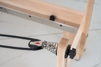 Lit de Pilates Reformer en bois d'érable blanc, machine de fitness professionnelle, couleur et logo personnalisables, pour exercices de yoga