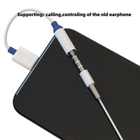 Prise en charge des appels musicaux et du contrôle par fil Adaptateur audio numérique Câble AUX de 0.1m Adaptateur pour écouteurs USB C vers 3.5mm