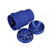 Article populaire transfrontalier : Grinder en métal pressé 68 mm, texture antidérapante en caoutchouc, multicolore, prêt à offrir, outil pour fumeurs, vente en gros
