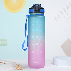 <span class=keywords><strong>Bonita</strong></span> botella de agua con pajita tazas de viaje senderismo barato deporte al aire libre taza niños escuela lindo regalo botella de agua de plástico al aire libre - Product Image 4