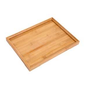 Juego de té de bambú Fan Jing con bandeja rectangular de estilo japonés para servir té y aperitivos, color madera natural - Product Image 5