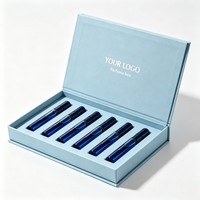 Boîte magnétique personnalisée pour échantillons de parfum avec insert en éponge, coffret découverte, emballage pour mini-flacons, boîte cadeau