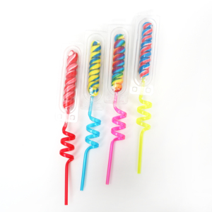Fabrika doğrudan satış özel toptan renkli meyve lezzet uzun çubuk sert şeker büküm lolipop - Product Image 4