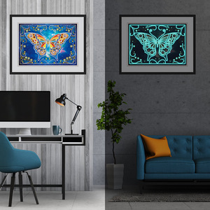 Pintura de Diamantes 5D Personalizada, Luminosa y Ecológica, con Diseño de Flores Modernas y Clásicas, Impresa en Lienzo Rectangular que Brilla en la Oscuridad, Arte DIY - Product Image 4