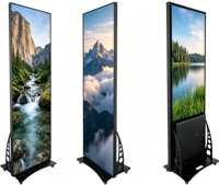 Afficheur LED vertical pliable, écran d'affichage numérique mobile pour la publicité en centre commercial et les événements