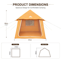 Tente de camping gonflable TPU Air Pole 4,5 m² - Abri de glamping portable - Tente extérieure imperméable trois saisons pour les voyages en Europe