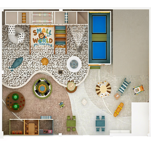 Premium Indoor Plastic <b>Play</b> <b>Center</b> with Ball Pool, Slide, Climbing Wall and Basketball Hoop for Kids Home Playground - Product Image 1