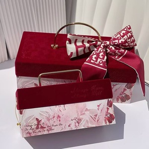 Nueva <span class=keywords><strong>Caja</strong></span> de Regalo Portátil Rectangular de Metal con Diseño de Terciopelo Gris Francés, <span class=keywords><strong>Caja</strong></span> de Regalo para Dulces al por Mayor - Product Image 2